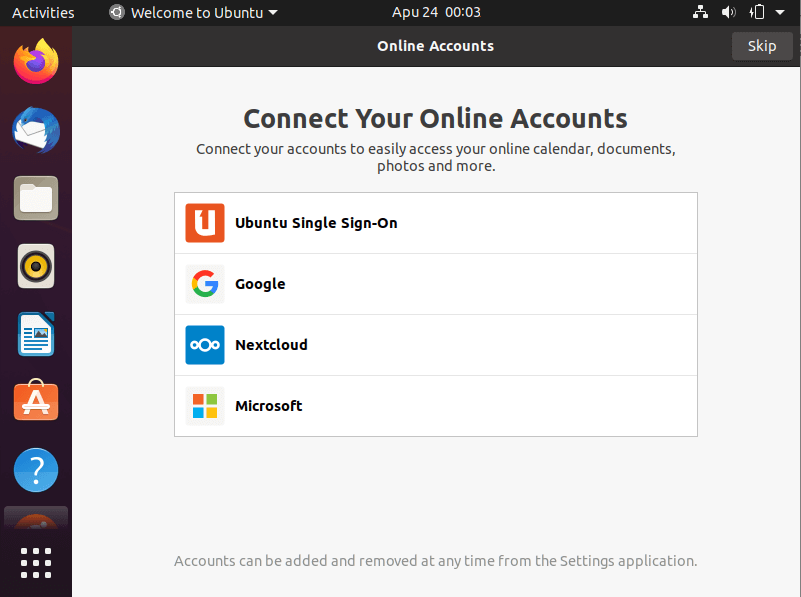 Connect to Online Accounts
