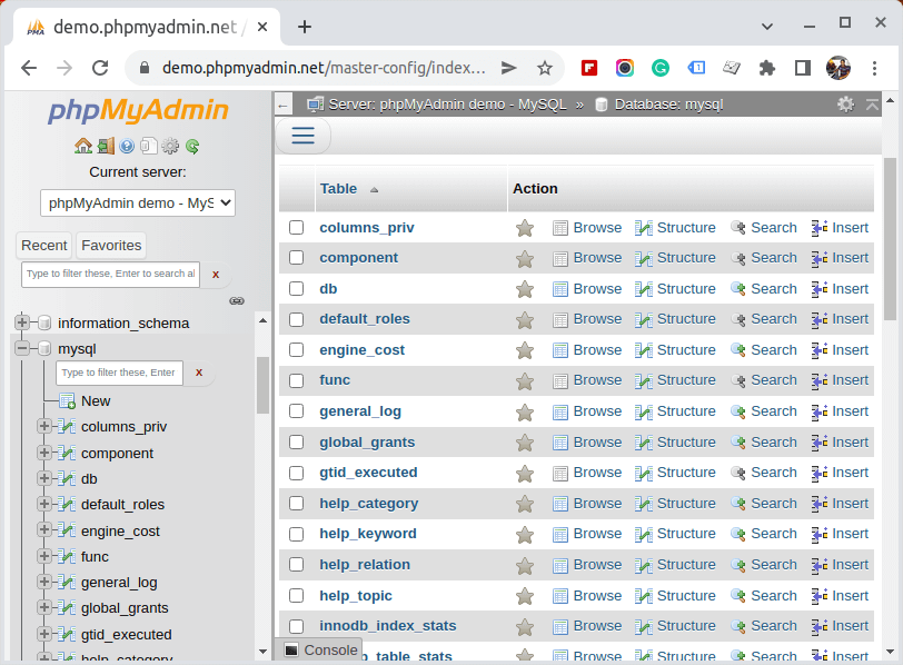 phpMyAdmin - Администраторски инструмент за MySQL и MariaDB