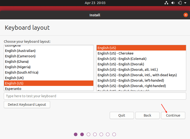 Select Keyboard Layout