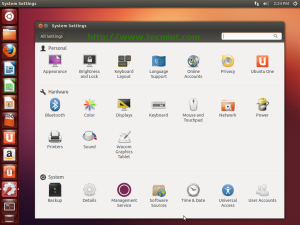 Ubuntu 12.10 System Settings
