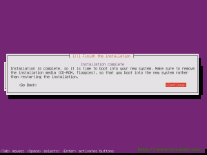 Ubuntu Installation Completed