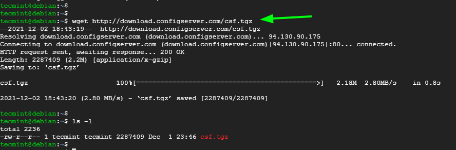 Download Config Server Firewall