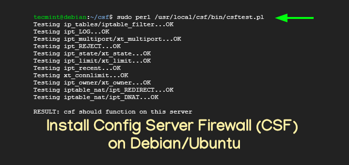 Install CSF Firewall in Debian and Ubuntu