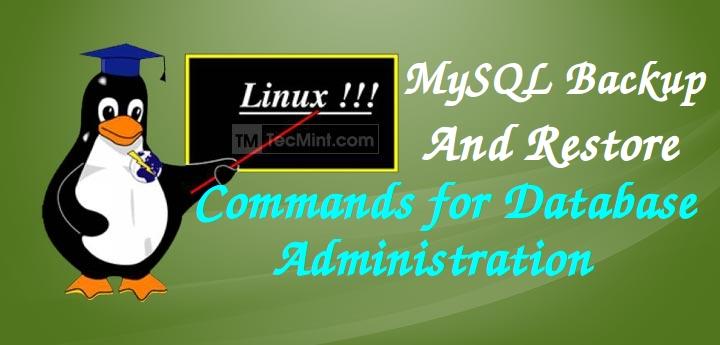 MysQL Backup/Restore Commands