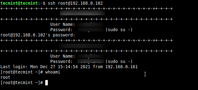 SSH Root Login