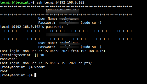 SSH User Login