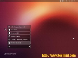 Select Cinnamon Desktop