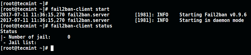 Start Fail2ban