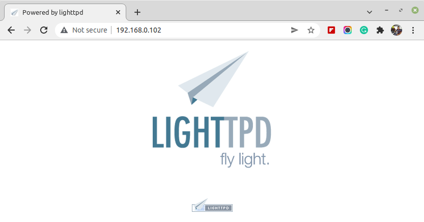 Check Lighttpd Webpage