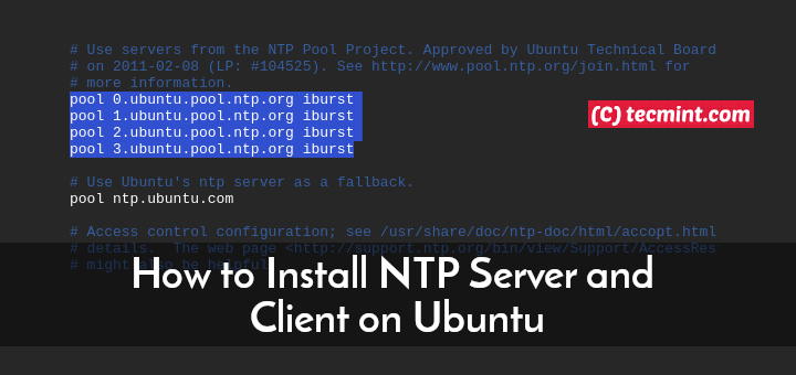 Install NTP Server and Client on Ubuntu