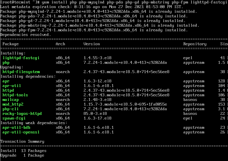 Install PHP in Rocky Linux