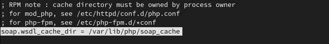 Change SOAP Cache Directory