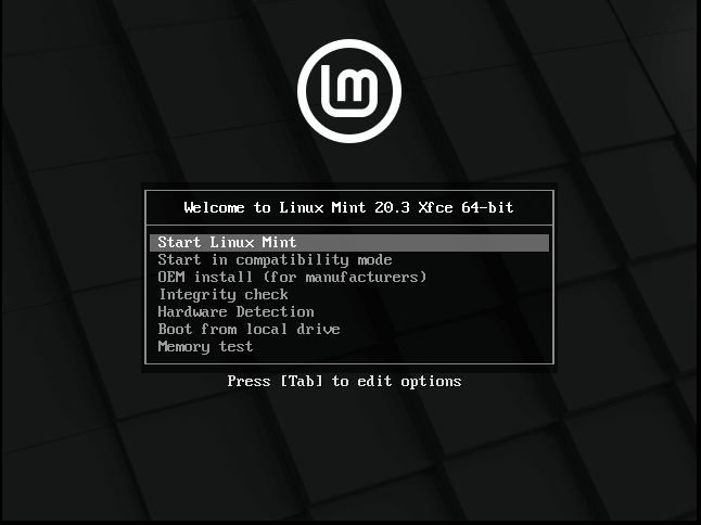 Start Linux Mint