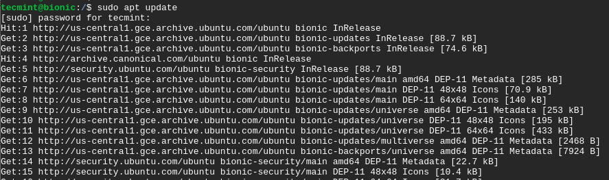  Actualice el sistema Ubuntu 