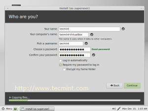 Linux MInt 14 Username