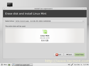 Linux MInt 14 Installation Drive