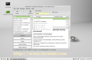 Search for xfce