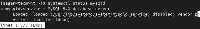 Check MySQL Status
