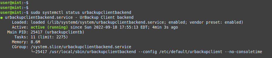 Check Urbackup Client Status