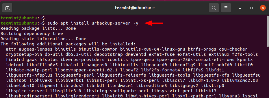 Installer Urbackup Server sur Ubuntu
