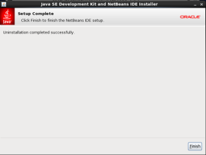 NetBean IDE Uninstall Completes