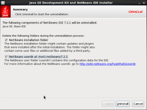 Uninstalling NetBeans IDE