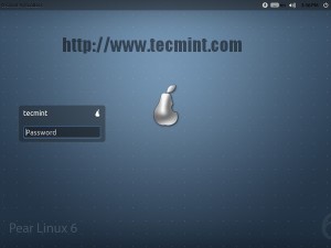 Pear Linux Login Screen