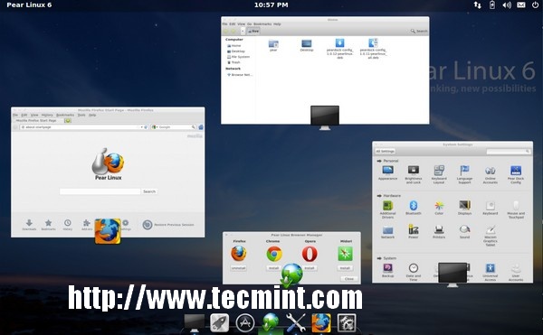 Pear Linux Multiple Windows