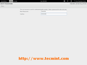 Fedora 18 Enter Root Password