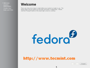 Fedora 18 Welcome Screen