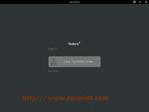 Fedora 18 Live Screen