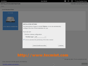Fedora 18 Partition Type