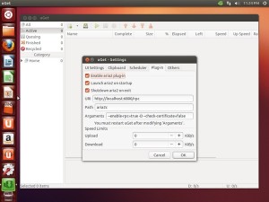 Enable aria2 Plugin in uGet