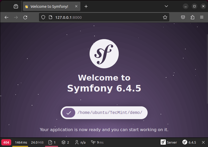 Access Symfony Web
