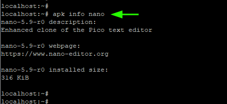 Check Package Information in Alpine Linux