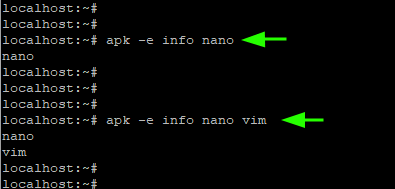 Check Package in Alpine Linux