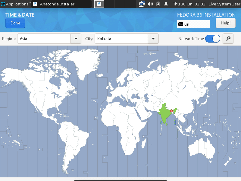 Choose Timezone Location