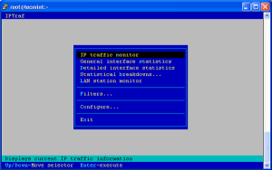 IPTraf System Menu