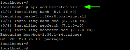 Install Multiple Packages in Alpine Linux