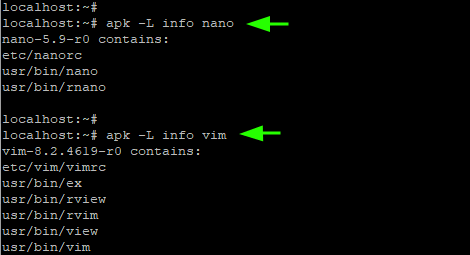 List Installed Package Files in Alpine Linux