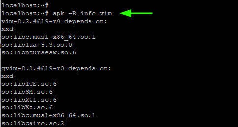 List Package Dependencies in Alpine Linux