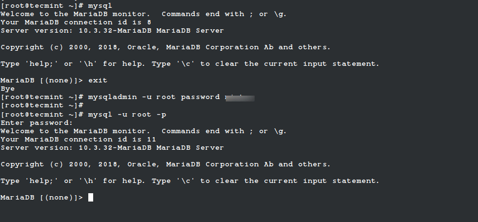 Set New MySQL Password