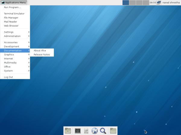 Fedora 18 XFCE Desktop