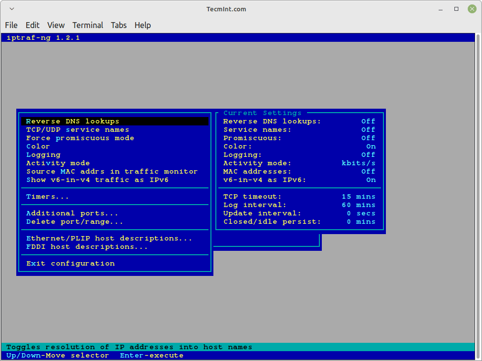 IPTraf Configure