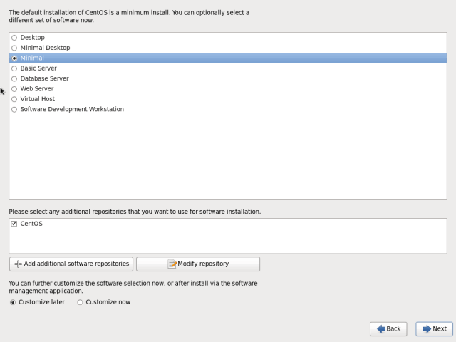 CentOS 6.10 Minimal Install