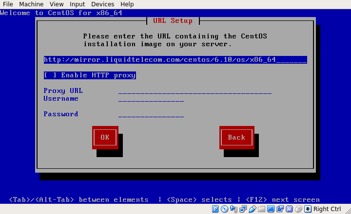 CentOS 6.10 Network Install URL