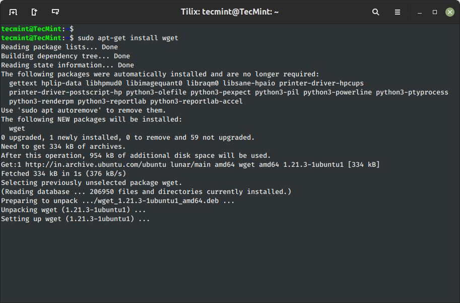 Install Package in Ubuntu