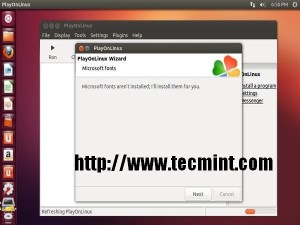 PlayOnLinux Installing Microsoft Fonts