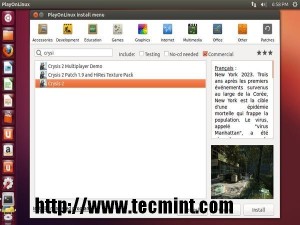 PlayOnLinux Search Applications