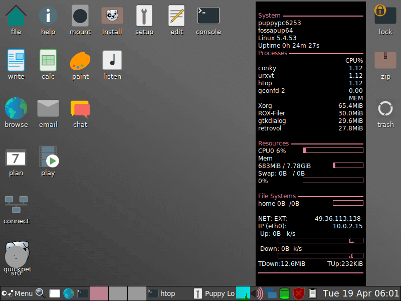 Puppy Linux Desktop